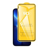 Защитное стекло 9D для iPhone 14 Pro Max (черный)